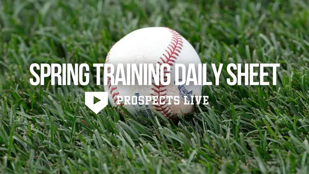 Spring Training Daily Sheet: Friday 2/21/25