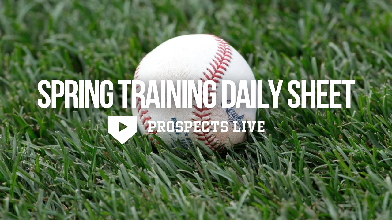 Spring Training Daily Sheet: Wednesday 2/26/2025